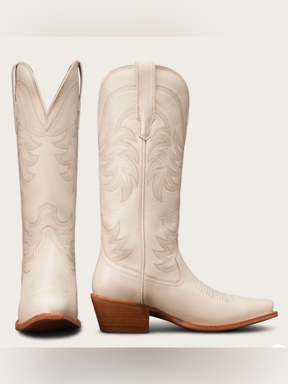 Tecovas Annie Bone Snip Toe Handmade Cowgirl Boots EUC! 8.5